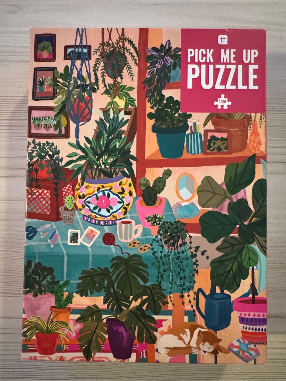 Houseplant Puzzle - Colorful Plant Room 1000-Piece Puzzle